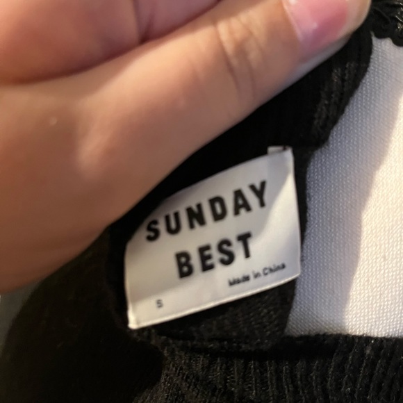 Small Heart Sweater Graphic Top Knot Long Sleeve Sleeves Sunday Best - Picture 4 of 4